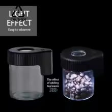 Bote Cristal con lupa y led