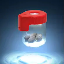Bote Cristal con lupa y led